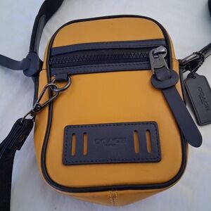 Coach Yellow and Black Men's Crossbody Bag